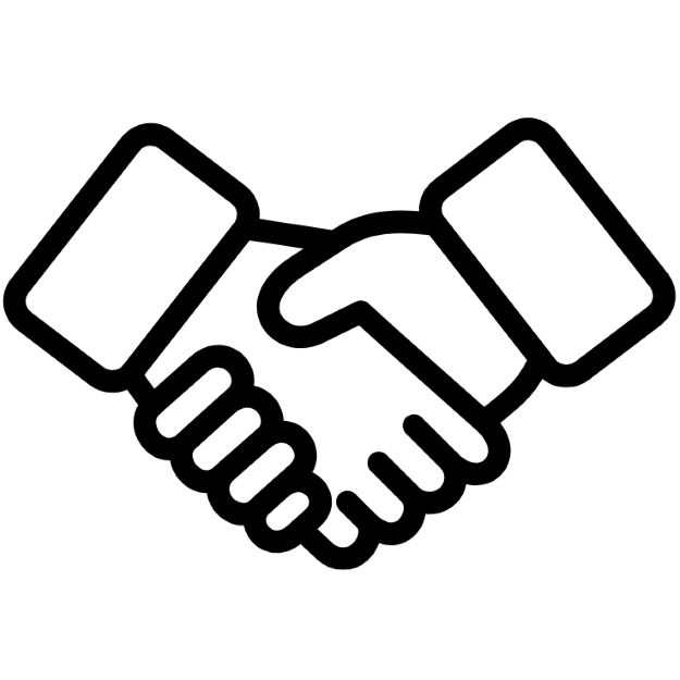 working together icon handshake